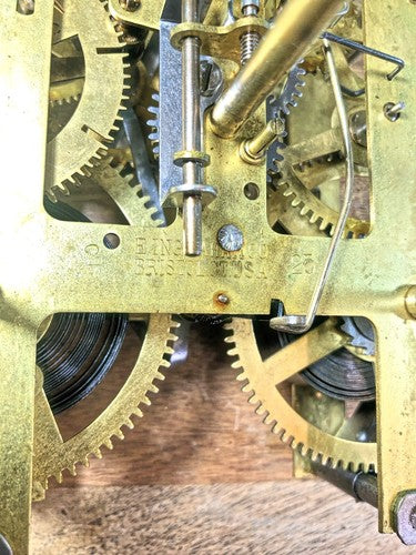Ingraham (Stamped 2 25) Clock Movement Back Plate (Pivots Look Good) (K8968)