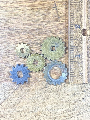 Assorted Lot Of Old Clock Movement Click Wheels (Lot Of 5) (KD2009)