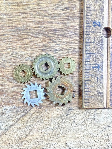 Assorted Lot Of Old Clock Movement Click Wheels (Lot Of 5) (KD2053)