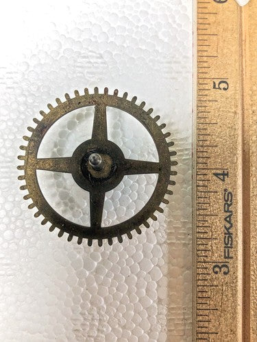 Ingraham 30 Hour Clock Movement Time Side 2nd Wheel (See Pics To ID) (K8638)