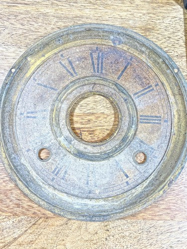 Old Metal Clock Dial Pan 6 7/16 Inches Diameter  (KD1106)
