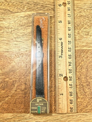Vintage Speidel (NIB) Black Calfskin Watch Band (11mm or 7/16") (K8022)