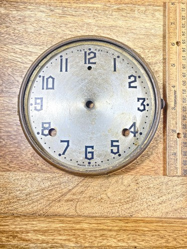 Antique Clock Dial (6.17 Inch Dia) W/ Bezel (No Glass)     (KD1340)