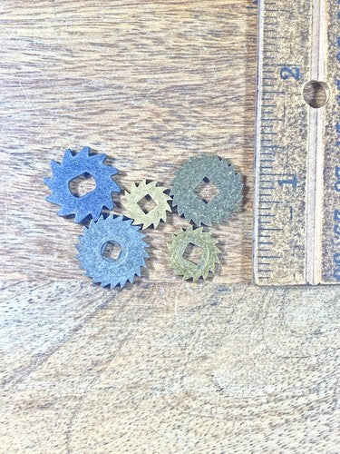 Assorted Lot Of Old Clock Movement Click Wheels (Lot Of 5) (KD2018)