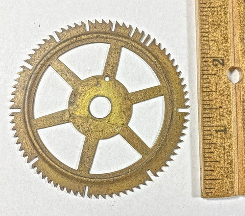 Antique Clock Movement Count Wheel  (67.05mm Dia, 8.34mm Inner Dia) (KD250)