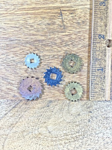 Assorted Lot Of Old Clock Movement Click Wheels (Lot Of 5) (KD1985)