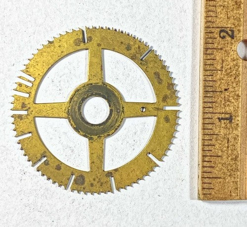 Antique Clock Movement Count Wheel  (50.65mm Dia, 8.42mm Inner Dia) (KD205)