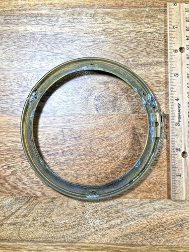 Old Brass Clock Dial Trim Ring 5.65 Inch Outer Diameter 4.48 Inner Dia. (K9023)