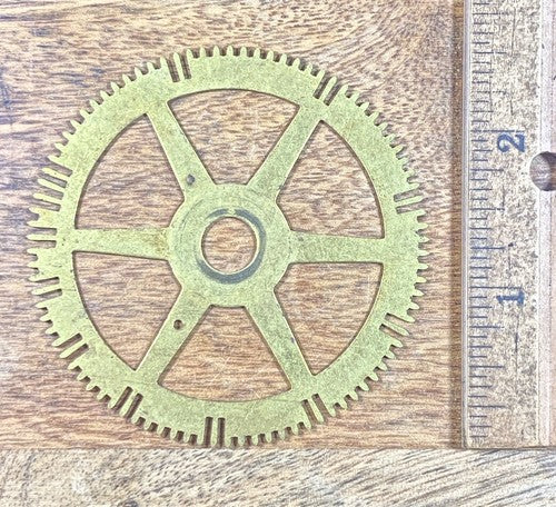 Antique Clock Movement Count Wheel  (65.89mm Dia, 9.21mm Inner Dia) (KD275)