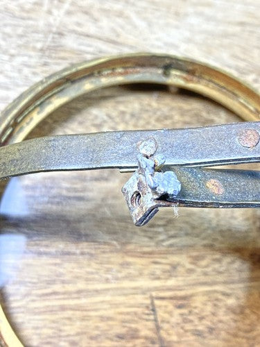 Antique Clock Bezel W/ Beveled Glass (116.00mm Dia, 92.95mm Inner Dia) (KD395)