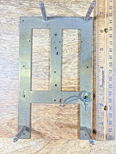 JC Brown Clock Movement (8Day) Back Plate (See Pics To ID Movement) (KD1451)