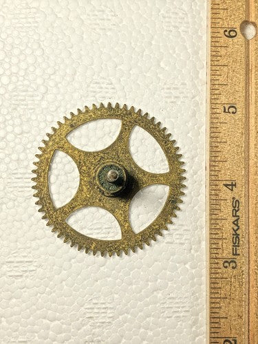 Ingraham (Stamped 5 28) Clock Movement Time Side 2nd Wheel (K8576)