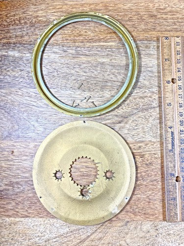 Antique Clock Dial 4 7/8 Inch Dia W/ Trim Ring (KD1721)