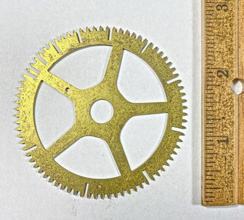 Antique Clock Movement Count Wheel  (65.56mm Dia, 9.26mm Inner Dia) (KD253)