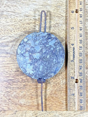 Antique Clock Pendulum Bob (15.1oz) (Note The Wood Rating Nut) (KD769)