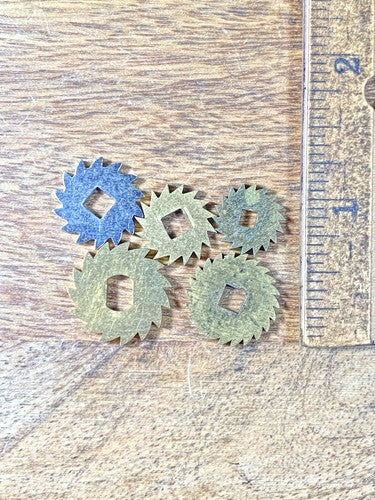 Assorted Lot Of Old Clock Movement Click Wheels (Lot Of 5) (KD1998)