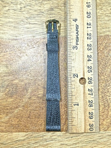 Vintage Speidel (NIB) Black Fine Grain Cowhide Watch Band (13mm or 1/2")(K8023)