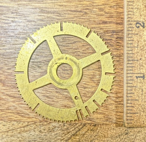 Antique Clock Movement Count Wheel  (50.69mm Dia, 8.46mm Inner Dia) (KD333)
