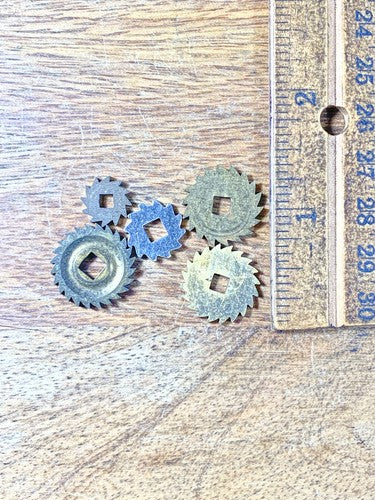 Assorted Lot Of Old Clock Movement Click Wheels (Lot Of 5) (KD2023)