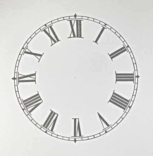 5 Inch Diameter Clock Paper Dial, Roman Numbers  (Lot 222)