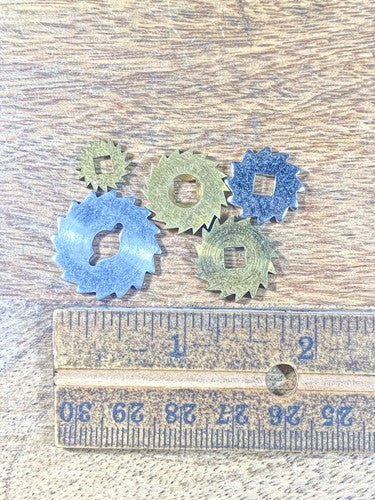 Assorted Lot Of Old Clock Movement Click Wheels (Lot Of 5) (KD2017)