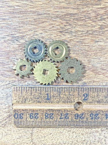 Assorted Lot Of Old Clock Movement Click Wheels (Lot Of 5) (KD2016)