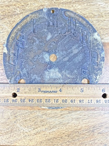 Old Unbranded 8 Day Metal Clock Movement Dial Pan    (KD020)