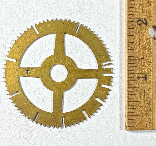 Antique Clock Movement Count Wheel  (50.67mm Dia, 8.35mm Inner Dia) (KD206)