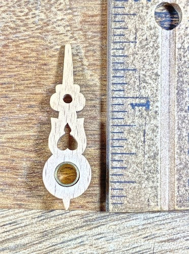Old Cuckoo Clock Hour Hand 1 1/2 Inches Long Arbor Opening Is 4.48mm    (KD150)