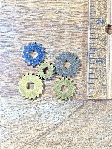 Assorted Lot Of Old Clock Movement Click Wheels (Lot Of 5) (KD2038)