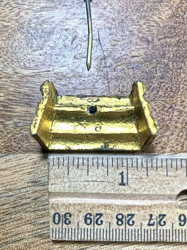 Large Old Mantel Clock Square Column Base     (K8265)