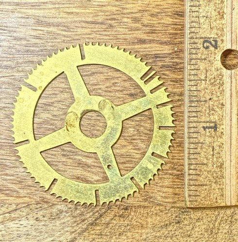Antique Clock Movement Count Wheel  (50.61mm Dia, 8.44mm Inner Dia) (KD335)