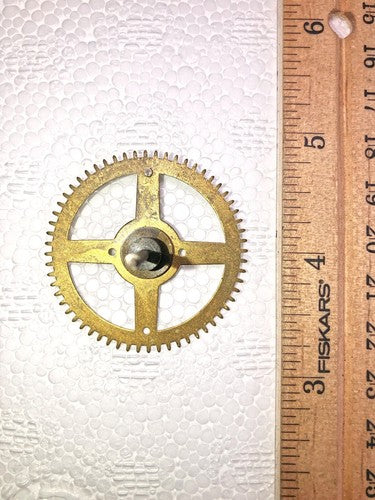 Ingraham (Stamped 2 16) Clock Movement Strike Side 4th Wheel (See Pics) (K7853)
