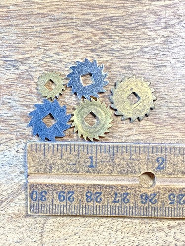 Assorted Lot Of Old Clock Movement Click Wheels (Lot Of 5) (KD2066)