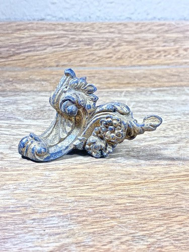 Antique Black Mantel Clock Claw Foot (Lot KD1583)