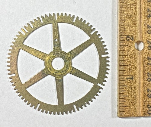 Antique Clock Movement Count Wheel  (65.42mm Dia, 8.35mm Inner Dia) (KD259)
