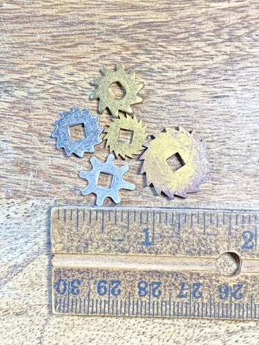 Assorted Lot Of Old Clock Movement Click Wheels (Lot Of 5) (KD2070)