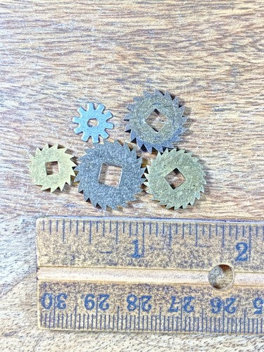 Assorted Lot Of Old Clock Movement Click Wheels (Lot Of 5) (KD2048)