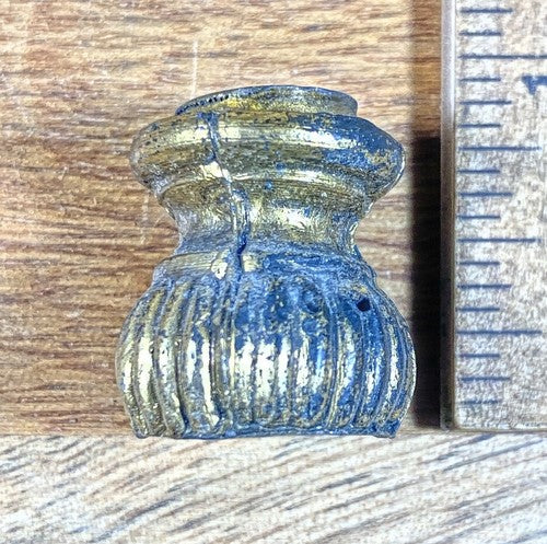 Antique Round Mantel Clock Column Base (Takes 1/2 Inch Round Column) (KD005)