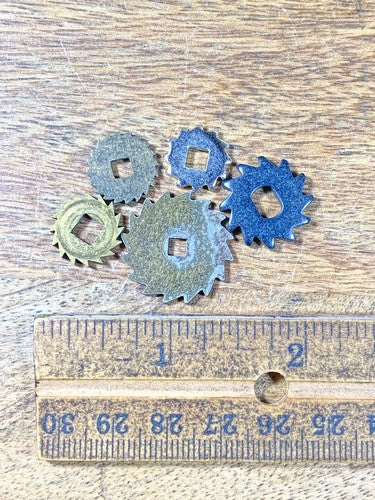 Assorted Lot Of Old Clock Movement Click Wheels (Lot Of 5) (KD2042)
