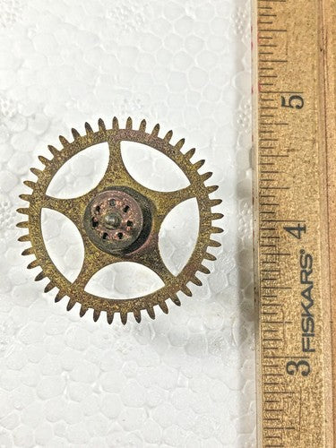 EN Welch Clock Movement Time Side 4th Wheel (See Pics To ID Mvmt)   (K9286)