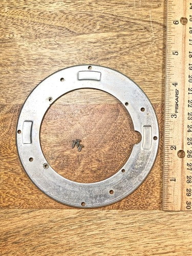 Old Clock Dial Pan Mounting Plate 4.58 Inches Or 116.36mm Outer Diameter (K8036)