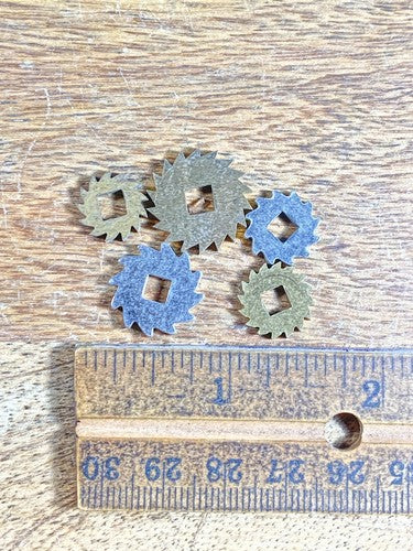 Assorted Lot Of Old Clock Movement Click Wheels (Lot Of 5) (KD2057)