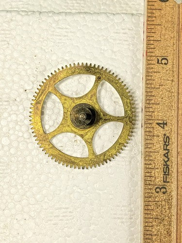 Gilbert Clock Movement (Stamped 24) Strike Side 4th Wheel (See Pics To ID(K9594)