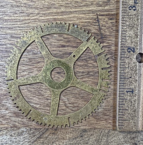 Antique American Clock Movement Count Wheel  (65.45mm Dia, 9.25mm Inner (KD192)