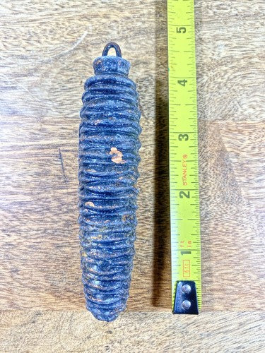 Cuckoo Clock Cast Iron Pine Cone Weight 263g, 4.5 Inches Long     (KD1228)