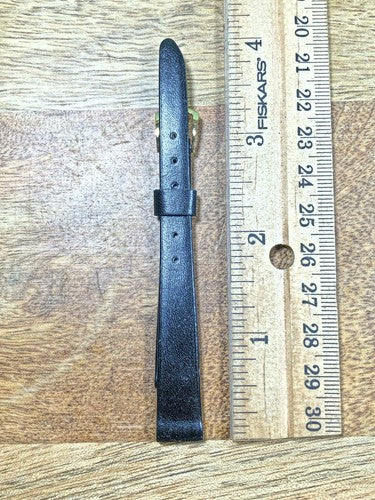 Vintage Speidel (NIB) Black Calfskin Watch Band (11mm or 7/16") (K8022)