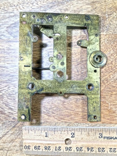 Ingraham 30 Hour Clock Movement Front Plate (Pivots Look Good) (K8652)