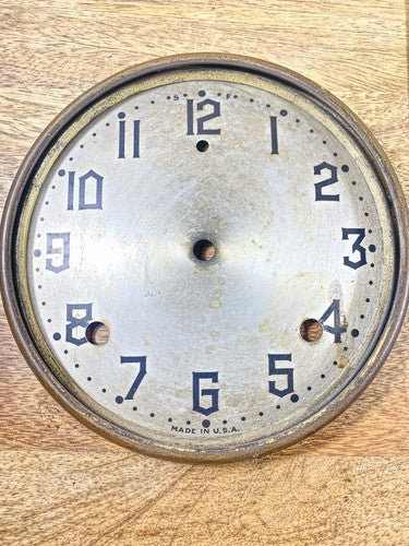 Antique Clock Dial (6.17 Inch Dia) W/ Bezel (No Glass)     (KD1340)