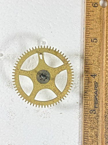 Old Sessions Clock Movement Strike Side 4th Wheel (See Pics To ID Mvmt) (KD1641)
